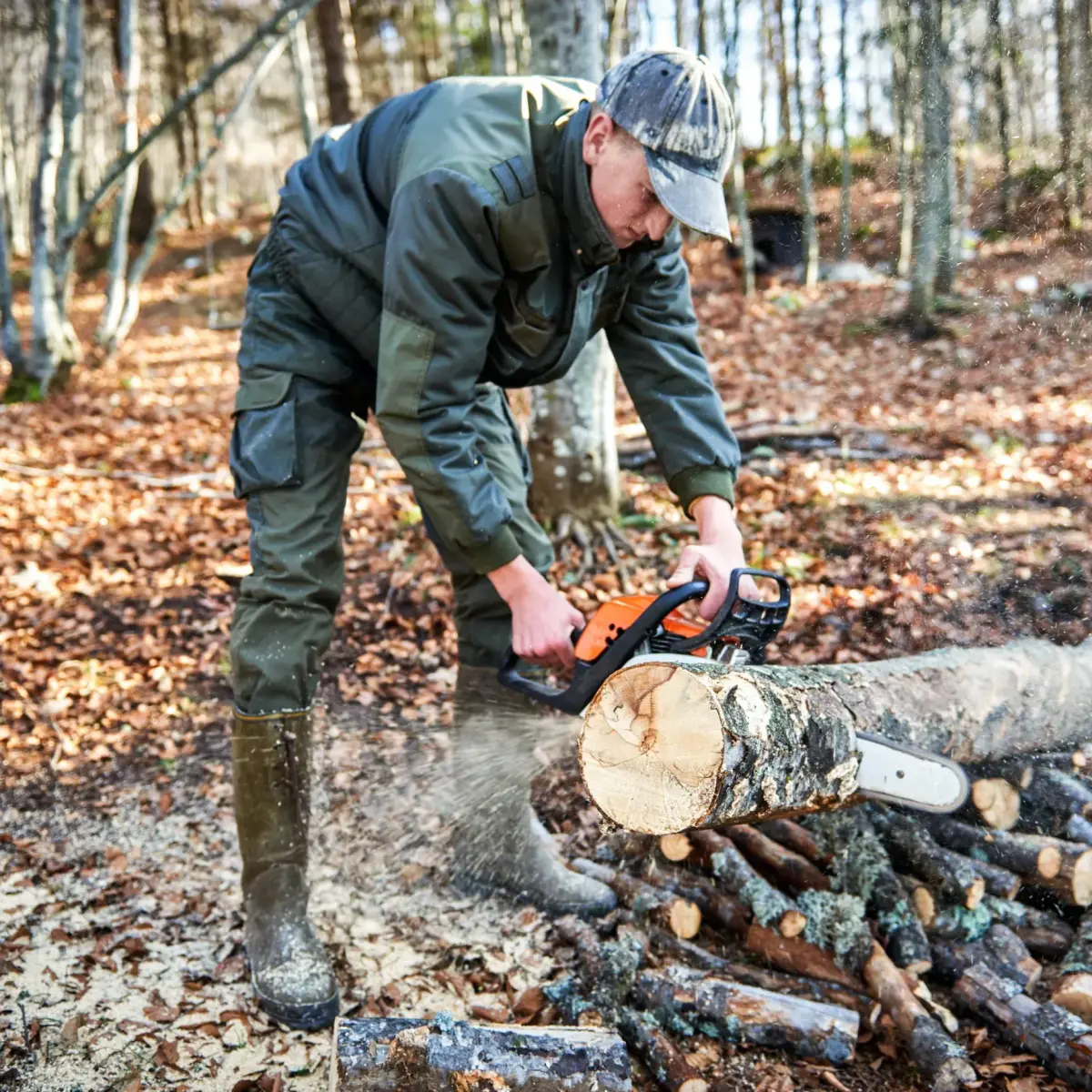 Martinez Tree Services crew member performing tree work